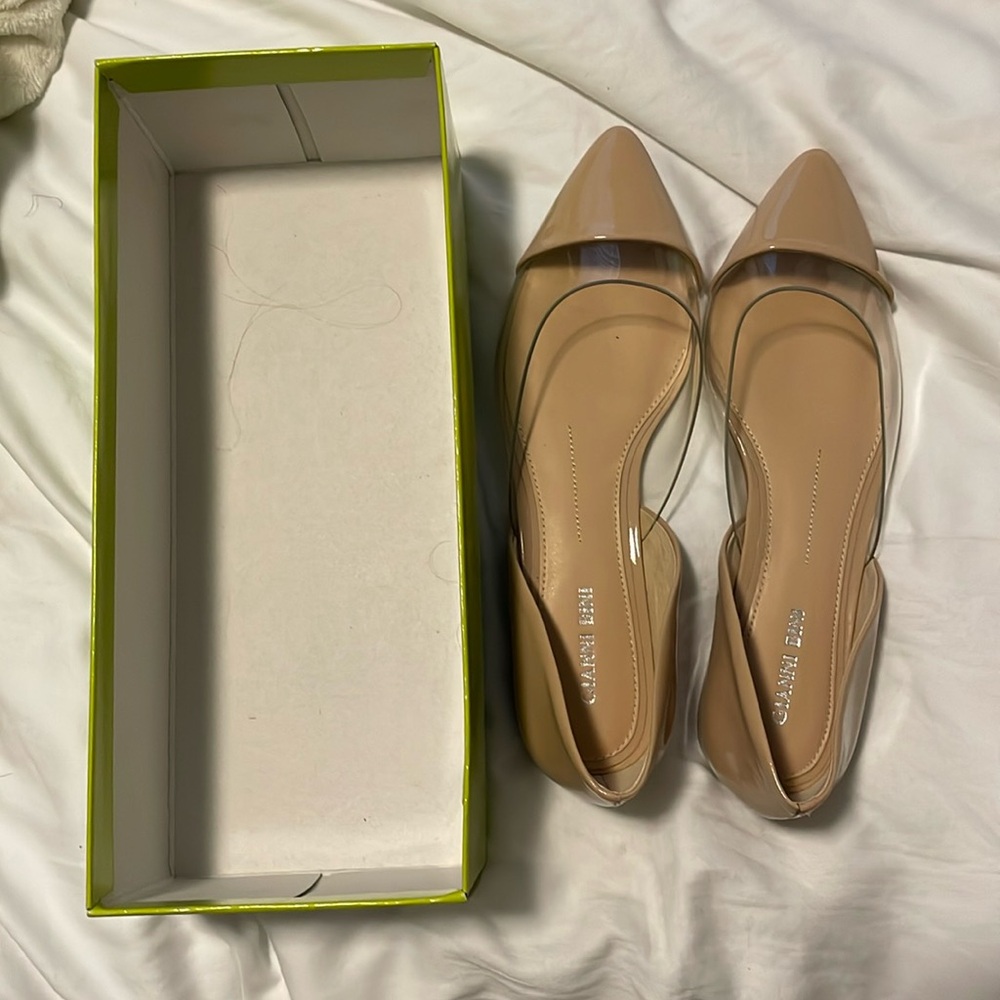 brand new Gianni Bini slide clear shoes!